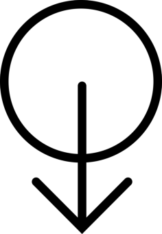 Circle With Down Arrow Silhouette Cutting Svg Files, Free Vectors File
